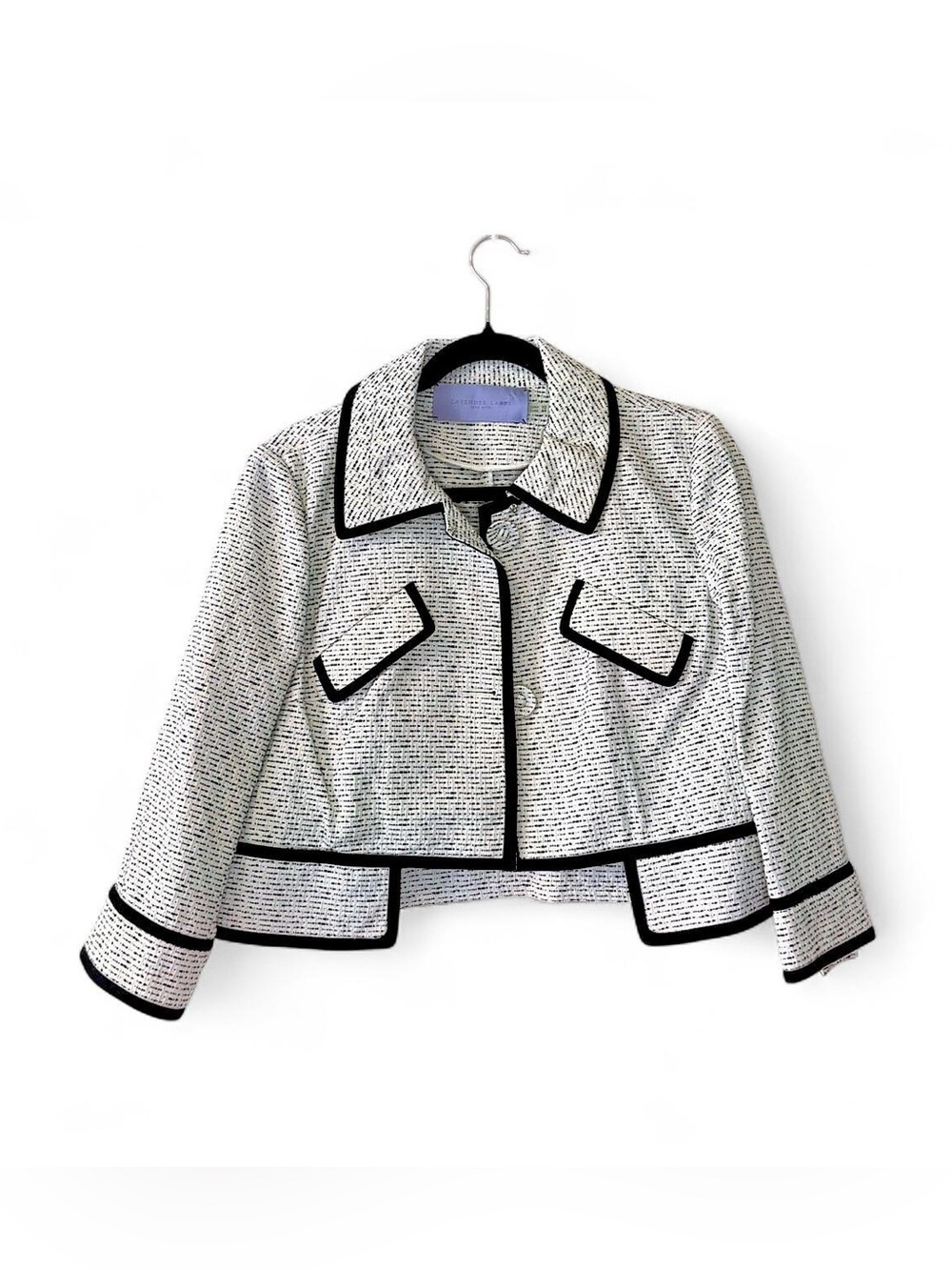Vintage Y2K Vera Wang Lavender Label Cropped Tailored Jacket Preppy M